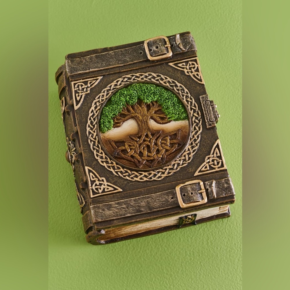 Earthbound Tree of Life Resin Book Box, NWT